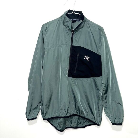 Vintage Arc'teryx Tau Pullover 1/2 Zip Windbreaker - Sage L - Picture 2 of 9